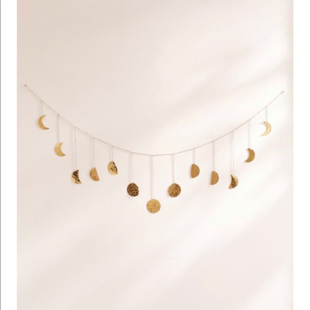 Urban Outfitters Hammered Metal Moon Cycle Banner